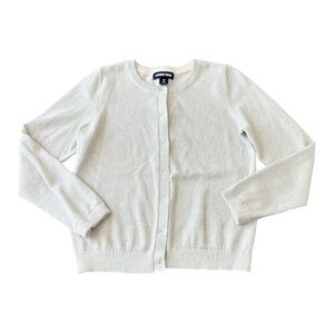 Lands End Shimmer Metallic Cardigan Size 10/12